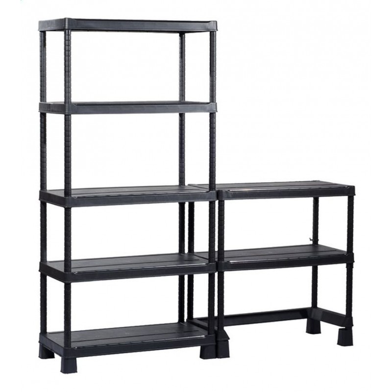 KIS PLUS OPEN BASE MAXI regál 180x45x182cm, 7 polic, černý KIS PLUS OPEN BASE MAXI regál 180x45x182cm, 7 polic, černý