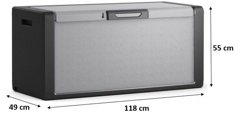 KIS TITAN CHEST 300L úložný box 118x49x55cm šedá/černá
