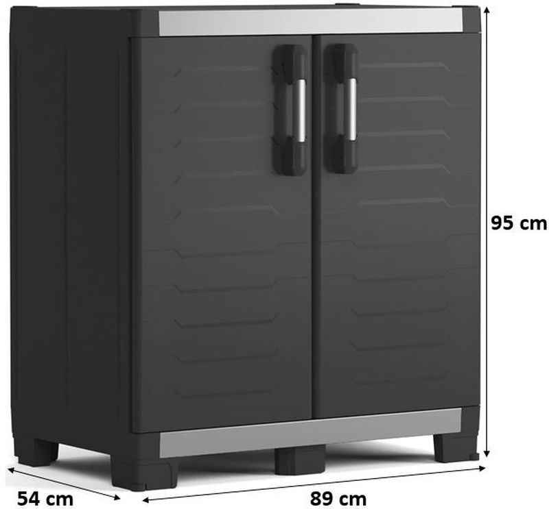 KIS XL GARAGE LOW skříň 89x54x95cm černá