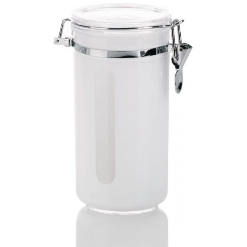 KELA Dóza na čaj a kávu akrylová 1 L TIA - bílá KL-15677