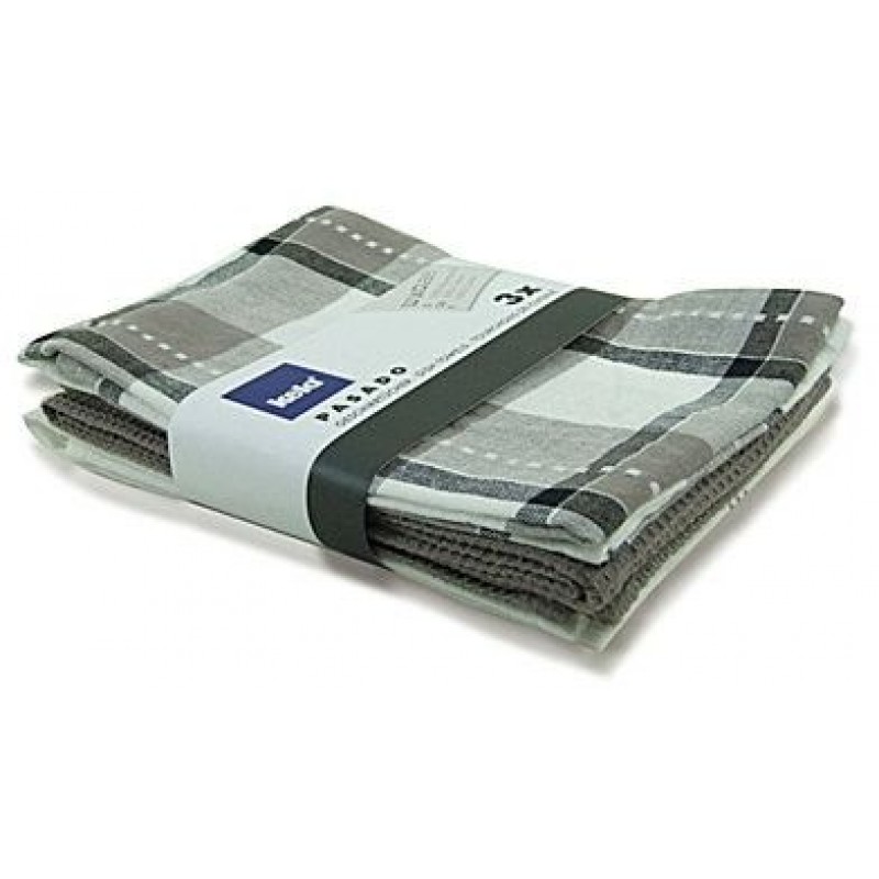 KELA Utěrka na nádobí PASADO 3ks šedá KL-15961