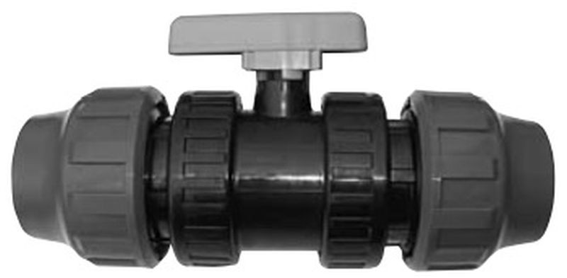 Kulový kohout PVC-U oboustranně svěrný 40 mm 141040