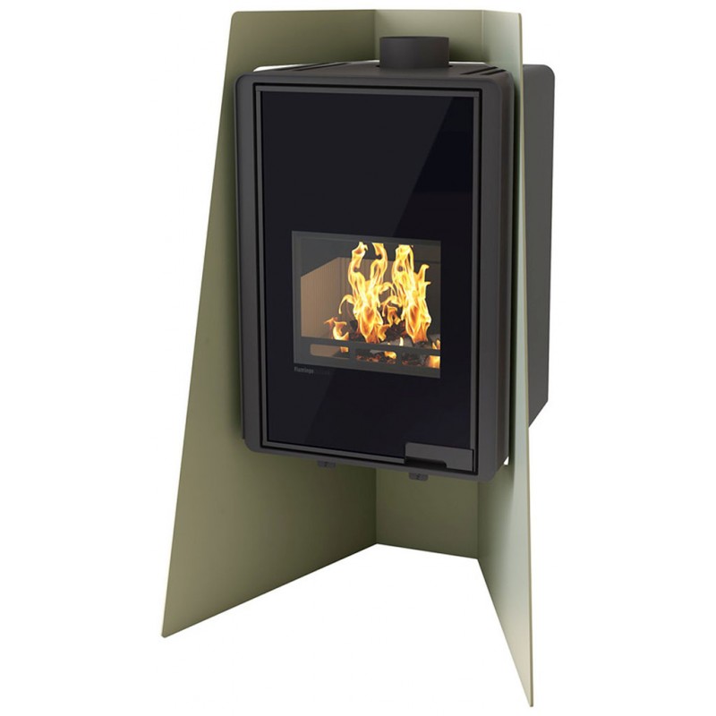 HS FLAMINGO DELUXE ® ISLAND Krbová kamna 9kW,olivová HSF42-005 HS FLAMINGO DELUXE ® ISLAND Krbová kamna 9kW,olivová HSF42-005