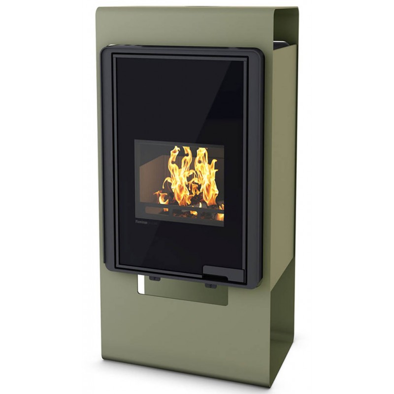HS FLAMINGO DELUXE ® SINGA Krbová kamna 9kW, olivová HSF42-042 HS FLAMINGO DELUXE ® SINGA Krbová kamna 9kW, olivová HSF42-042