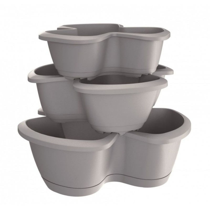 Prosperplast RESPANA TRIO Květináč na bylinky 47 cm, šedý kámen DRET123S