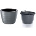 Prosperplast MAZE Květináč nízký s vkladem 47,5cm, šedý kámen DLMZ500