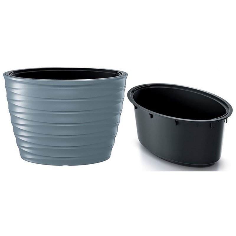 Prosperplast FREZE Květináč oválný s vkladem 59,3cm, světle šedý DBFEE600 Prosperplast FREZE Květináč oválný s vkladem 59,3cm, světle šedý DBFEE600