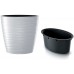 Prosperplast MAZE Květináč oválný vysoký s vkladem 58,5cm, bílá DPMZE600