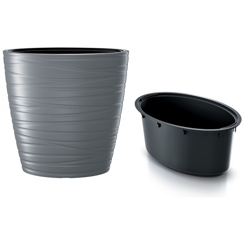 Prosperplast MAZE Květináč oválný vysoký s vkladem 58,5cm, šedý kámen DPMZE600 Prosperplast MAZE Květináč oválný vysoký s vkladem 58,5cm, šedý kámen DPMZE600