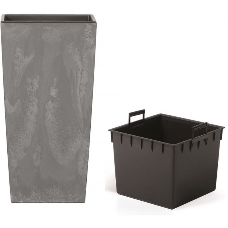 Prosperplast URBI SQUARE EFFECT Květináč 14 cm, marengo DURS140E Prosperplast URBI SQUARE EFFECT Květináč 14 cm, marengo DURS140E