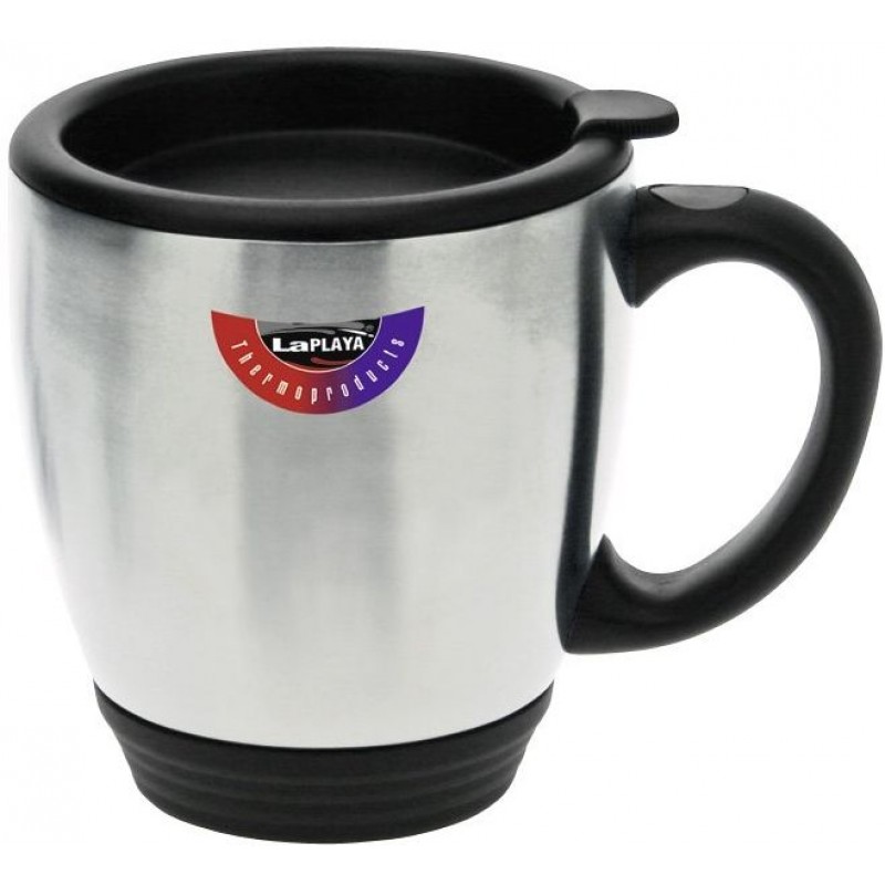 Cestovní hrnek s víčkem stříbrný 0,44 l