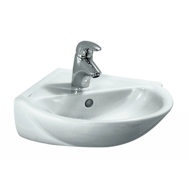 Laufen PRO C Umývátko rohové 49,5x50 cm, s otvorem, bílé, 8.1695.6.000.104.1