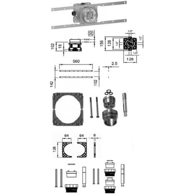 LAUFEN Příruba pro Simibox podomítkové těleso, 3.7998.0.000.500.1 LAUFEN Příruba pro Simibox podomítkové těleso, 3.7998.0.000.500.1