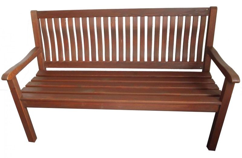 Lavice BOSTON 150 x 58 x 90 cm, tmavě hnědá, borovice 415/3