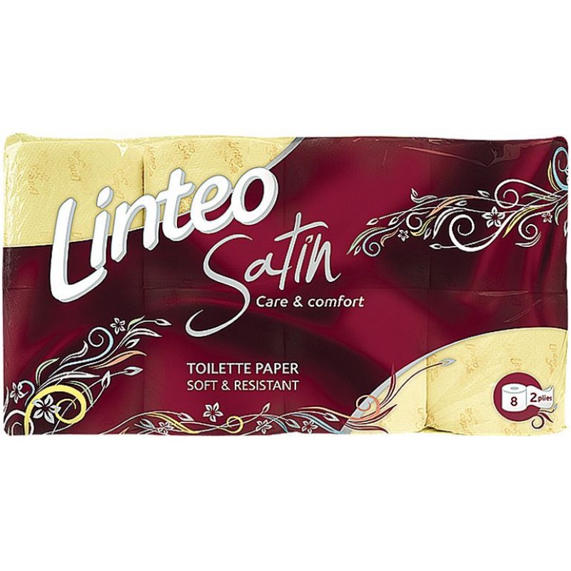 LINTEO SATIN Toaletní papír 8 rolí, růžový, 2-vrstvý 20627 LINTEO SATIN Toaletní papír 8 rolí, růžový, 2-vrstvý 20627