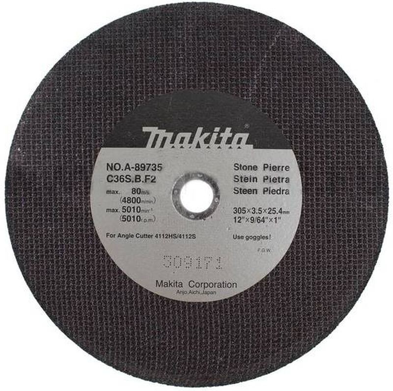 MAKITA A-89735 řezný kotouč na kámen 305x3,5x25,4mm 4112HS MAKITA A-89735 řezný kotouč na kámen 305x3,5x25,4mm 4112HS