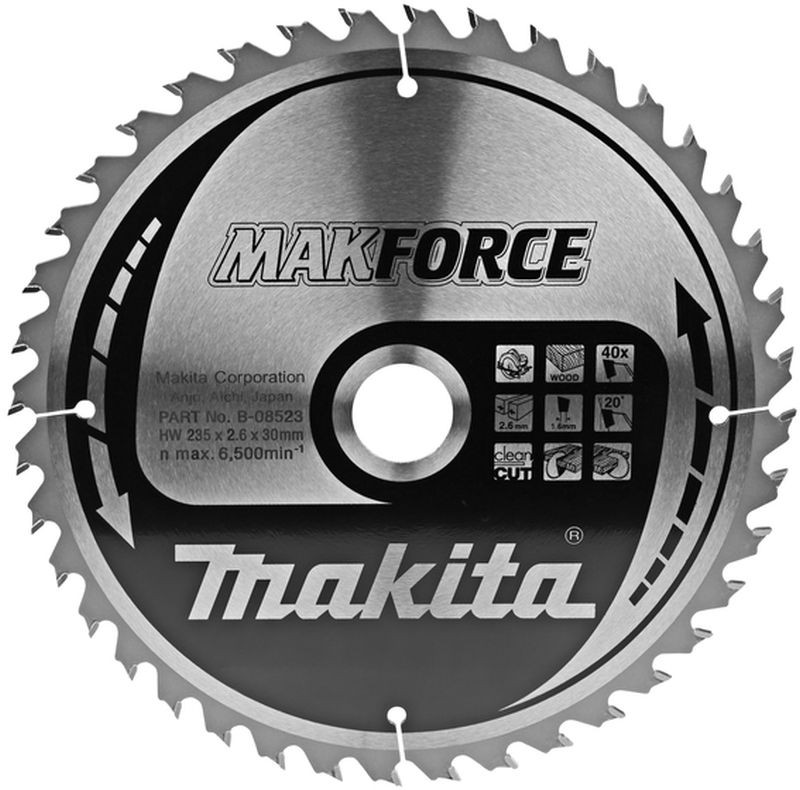 MAKITA pilový kotouč 235x30mm 40 Z B-08523 MAKITA pilový kotouč 235x30mm 40 Z B-08523