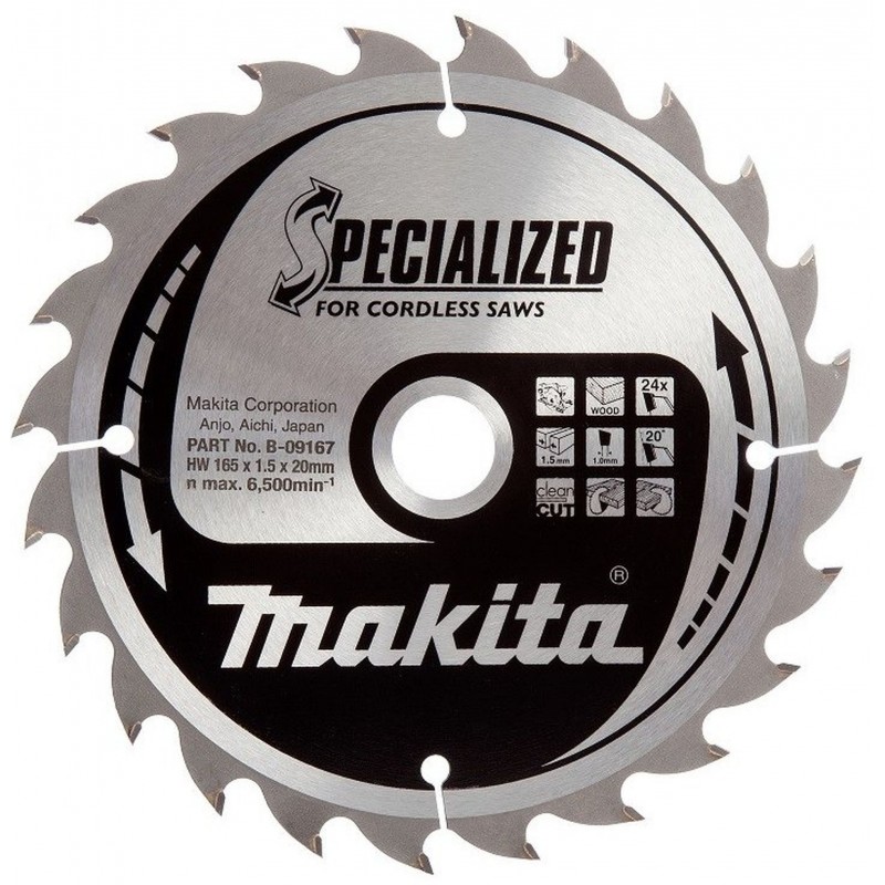 MAKITA B-09189 Pilový kotouč 165x10mm 24 Z STOP MAKITA B-09189 Pilový kotouč 165x10mm 24 Z STOP