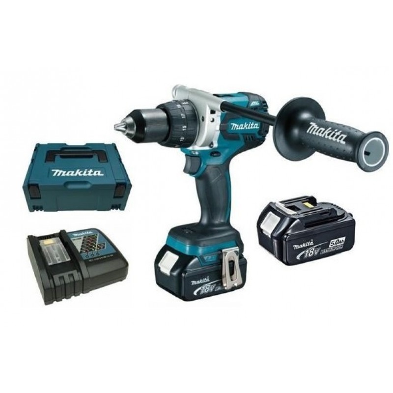 MAKITA DDF481RTJ Aku bezuhlíkový šroubovák Li-ion 18V 5,0 Ah MAKPAC 2 MAKITA DDF481RTJ Aku bezuhlíkový šroubovák Li-ion 18V 5,0 Ah MAKPAC 2