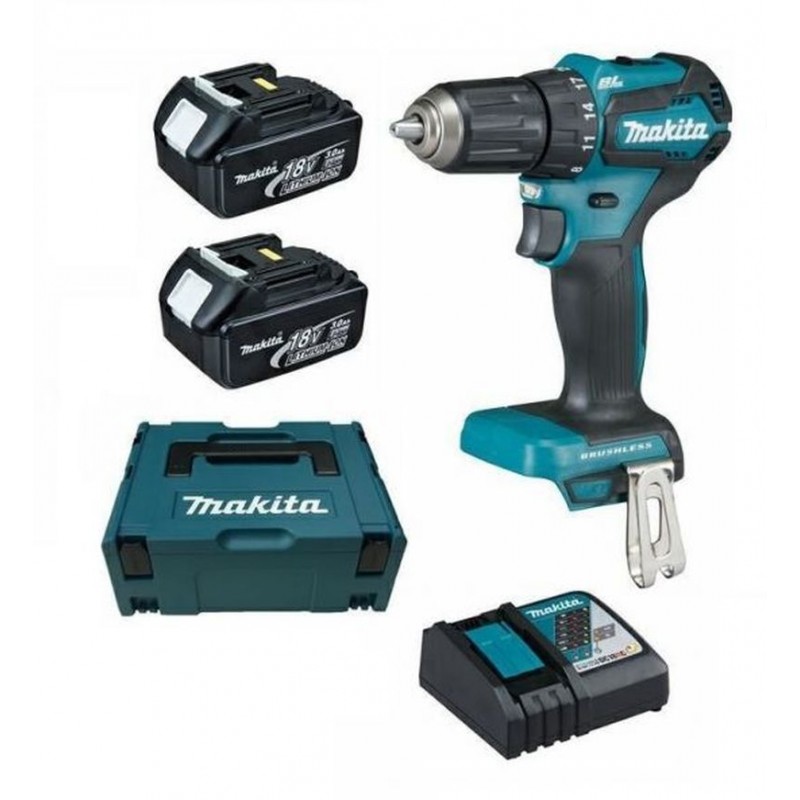 MAKITA Aku bezuhlíkový příklepový šroubovák Li-ion 18V 2x3,0 Ah aku, systainer DHP483RFJ MAKITA Aku bezuhlíkový příklepový šroubovák Li-ion 18V 2x3,0 Ah aku, systainer DHP483RFJ