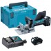 MAKITA Aku štěrbinová frézka, 2x aku 18V/3,0Ah, Systainer Makpac DPJ180RFJ