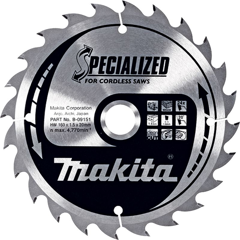MAKITA pilový kotouč 160x20mm 24 Z B-09151