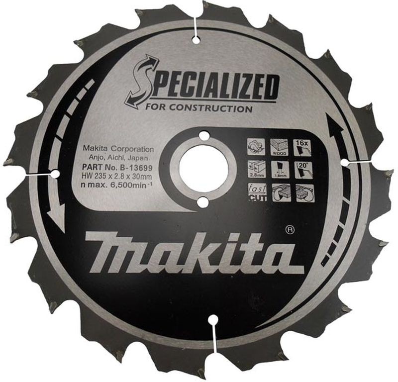 MAKITA pilový kotouč Konstrukt 235x30mm 16T B-13699 MAKITA pilový kotouč Konstrukt 235x30mm 16T B-13699