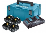MAKITA 198091-4 Sada Li-ion LXT 18V 4xBL1860B + DC18RD dvojnabíječka + MakPac 3