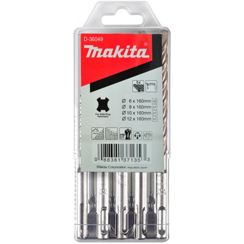 MAKITA D-36049 SDS-Plus sada vrtáků 5 ks MAKITA D-36049 SDS-Plus sada vrtáků 5 ks