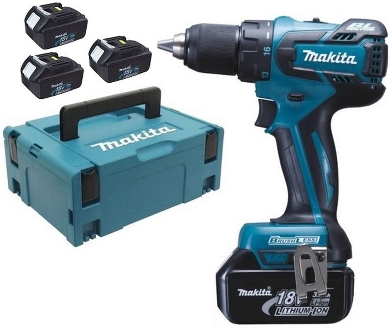 MAKITA DDF459RF3J Aku bezuhlíkový šroubovák Li-ion 3x aku 18V 3,0 Ah, systainer MAKITA DDF459RF3J Aku bezuhlíkový šroubovák Li-ion 3x aku 18V 3,0 Ah, systainer