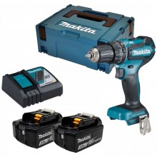 MAKITA DHP485RFJ Aku bezuhlíkový příklepový šroubovák Li-ion (2x3,0Ah/18V) Makpac