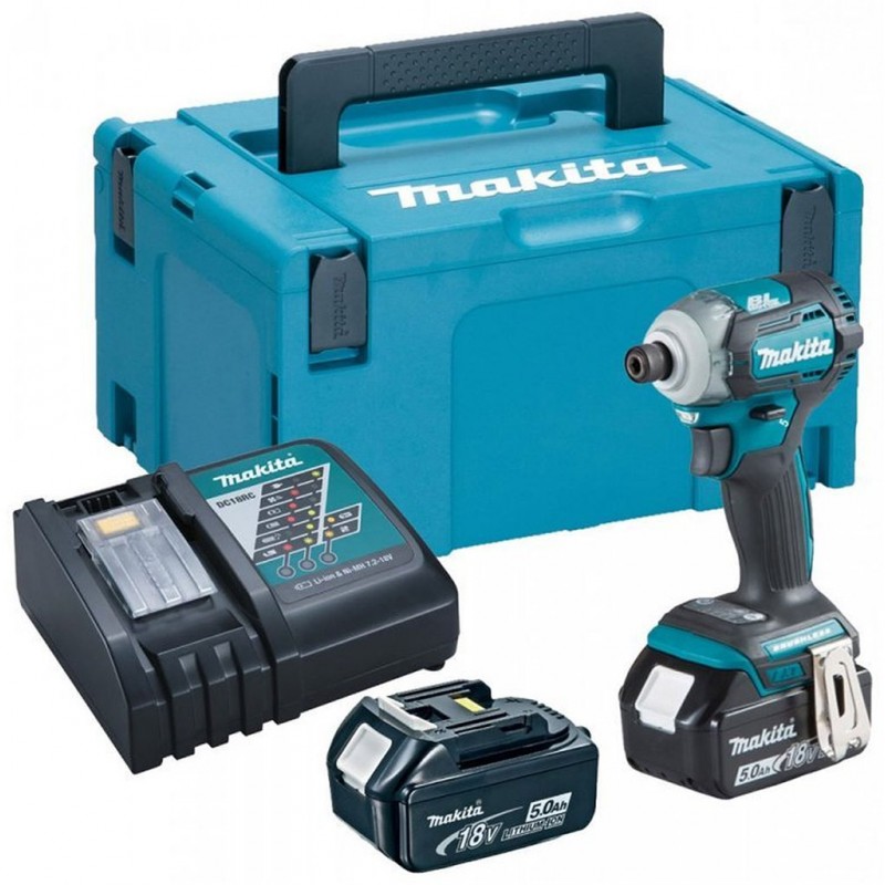 MAKITA DTD170RTJ Aku rázový utahovák 1/4"Li -ion 18V/5,0Ah, Makpac MAKITA DTD170RTJ Aku rázový utahovák 1/4"Li -ion 18V/5,0Ah, Makpac