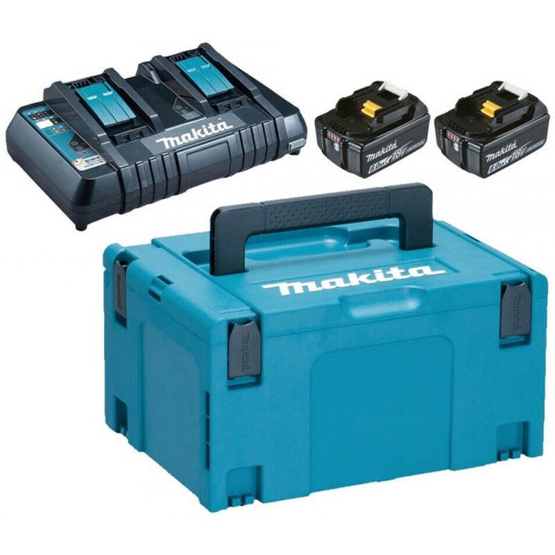 MAKITA 198077-8 Sada 2x BL1860B + DC18RD + MAKPAC 3 MAKITA 198077-8 Sada 2x BL1860B + DC18RD + MAKPAC 3
