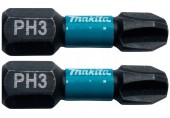 MAKITA B-63622 Torzní bit 1/4" Impact Black PH3, 25mm/2ks