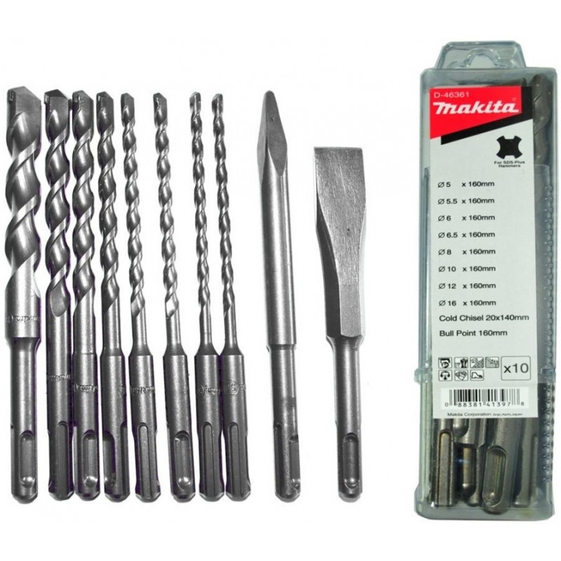 MAKITA D-46361 SDS-Plus sada vrtáků a sekáčů, 10ks