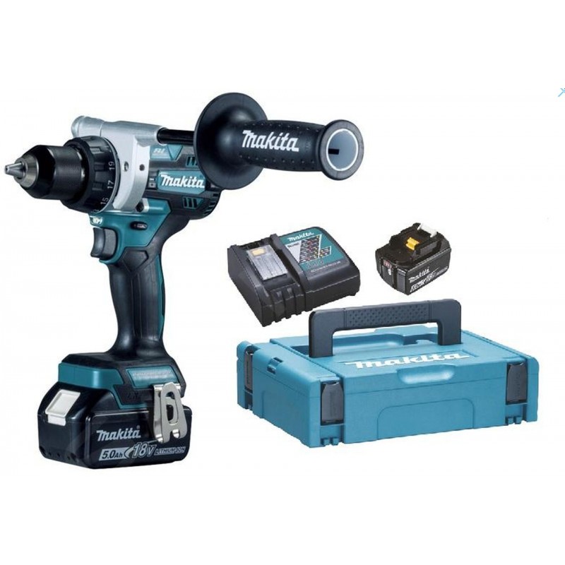 MAKITA DDF492RTJ Aku bezuhlíkový šroubovák Li-ion LXT (18V/2x5,0Ah) Makpac