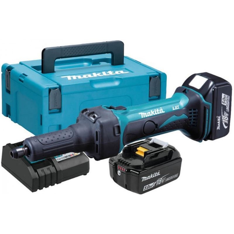 MAKITA DGD800RTJ Aku přímá bruska LXT (18V/2x5,0Ah) Makpac