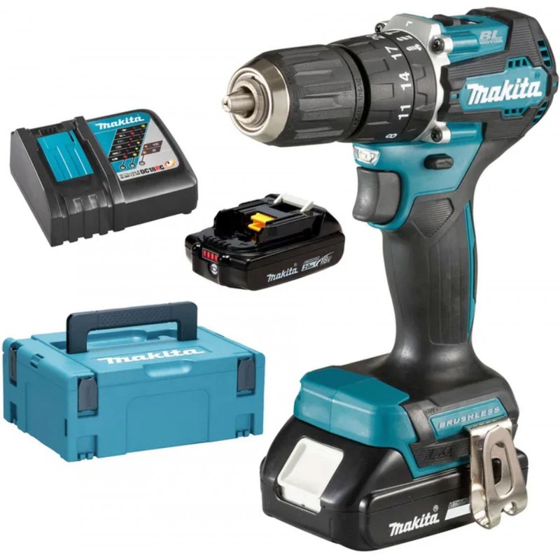MAKITA DHP487RAJ Aku bezuhlíkový příklepový šroubovák Li-ion LXT ( 2x2,0Ah/18V) Makpac