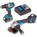 MAKITA DLX2210TJ1 Aku sada DGA506+DHP484 Li-ion LXT 18V (2x5,0Ah+DC18RC+MAKPAC)