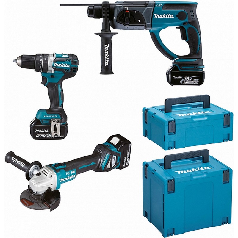 MAKITA DLX3093TJ Aku sada DGA513Z+DHR202Z+DHP484Z Li-ion LXT 18V (3xBL1850B+DC18RC+MAKPAC) MAKITA DLX3093TJ Aku sada DGA513Z+DHR202Z+DHP484Z Li-ion LXT 18V (3xBL1850B+DC18RC+MAKPAC)