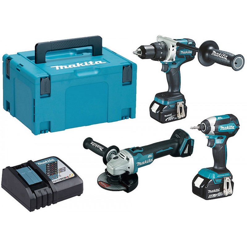 MAKITA DLX3155TJ Aku sada DDF486+DTD153+DGA504 Li-ion LXT 18V (2x5,0Ah+DC18RC+MAKPAC) MAKITA DLX3155TJ Aku sada DDF486+DTD153+DGA504 Li-ion LXT 18V (2x5,0Ah+DC18RC+MAKPAC)