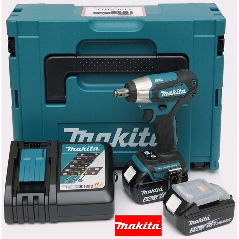 MAKITA DTW181RTJ Aku rázový utahovák 1/2", Li-ion (2x18V/5,0Ah) MAKITA DTW181RTJ Aku rázový utahovák 1/2", Li-ion (2x18V/5,0Ah)