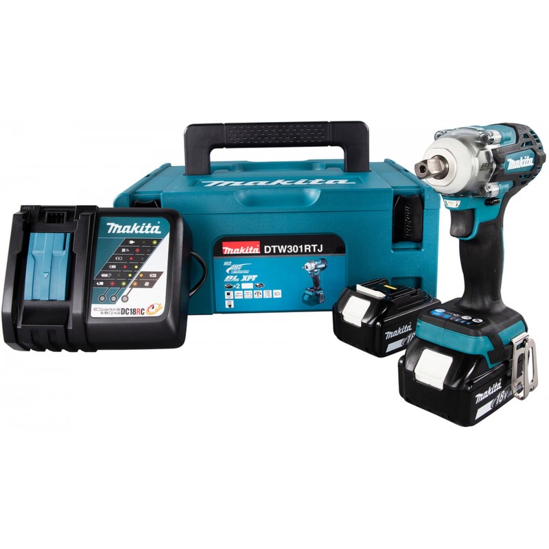 MAKITA DTW301RTJ Aku rázový utahovák Li-ion LXT (2x18V/5,0Ah) MAKPAC 2 MAKITA DTW301RTJ Aku rázový utahovák Li-ion LXT (2x18V/5,0Ah) MAKPAC 2