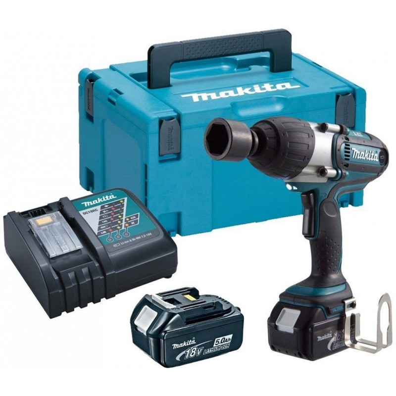 MAKITA DTW450RTJ Aku rázový utahovák 1/2"Li-ion LXT 18V/5,0Ah, Makpac MAKITA DTW450RTJ Aku rázový utahovák 1/2"Li-ion LXT 18V/5,0Ah, Makpac