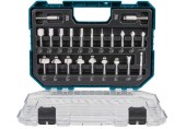 MAKITA D-74778 Sada fréz po zanořovací a jednoruční frézky 8 mm, 22 ks, v plastovém kufru