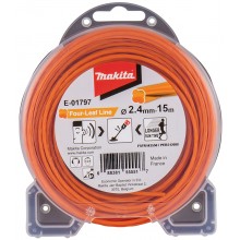 MAKITA E-01797 Struna nylonová 2,4mm, oranžová, 15m