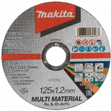 MAKITA E-10724 řezný kotouč 125x1.2x22.23 multi materiál