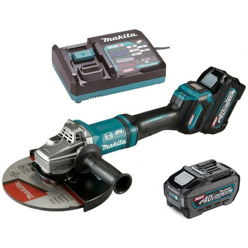 MAKITA GA038GT201 Aku úhlová bruska 230mm Li-ion XGT (2 x 40V/5,0Ah)
