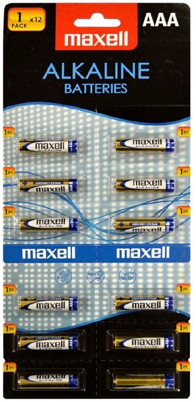 MAXELL Alkalické tužkové baterie LR03 12BP ALK 12x AAA (R03) 1x12 35043886