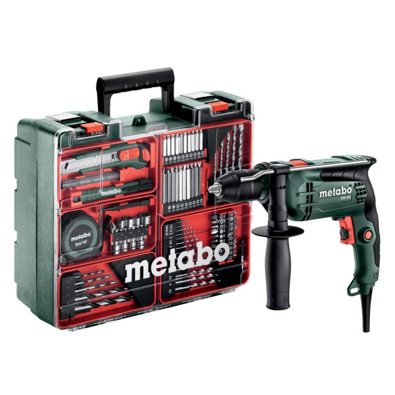 Metabo 600742870 SBE 650 SET Příklepová vrtačka + mobilní dílna 650 W Metabo 600742870 SBE 650 SET Příklepová vrtačka + mobilní dílna 650 W